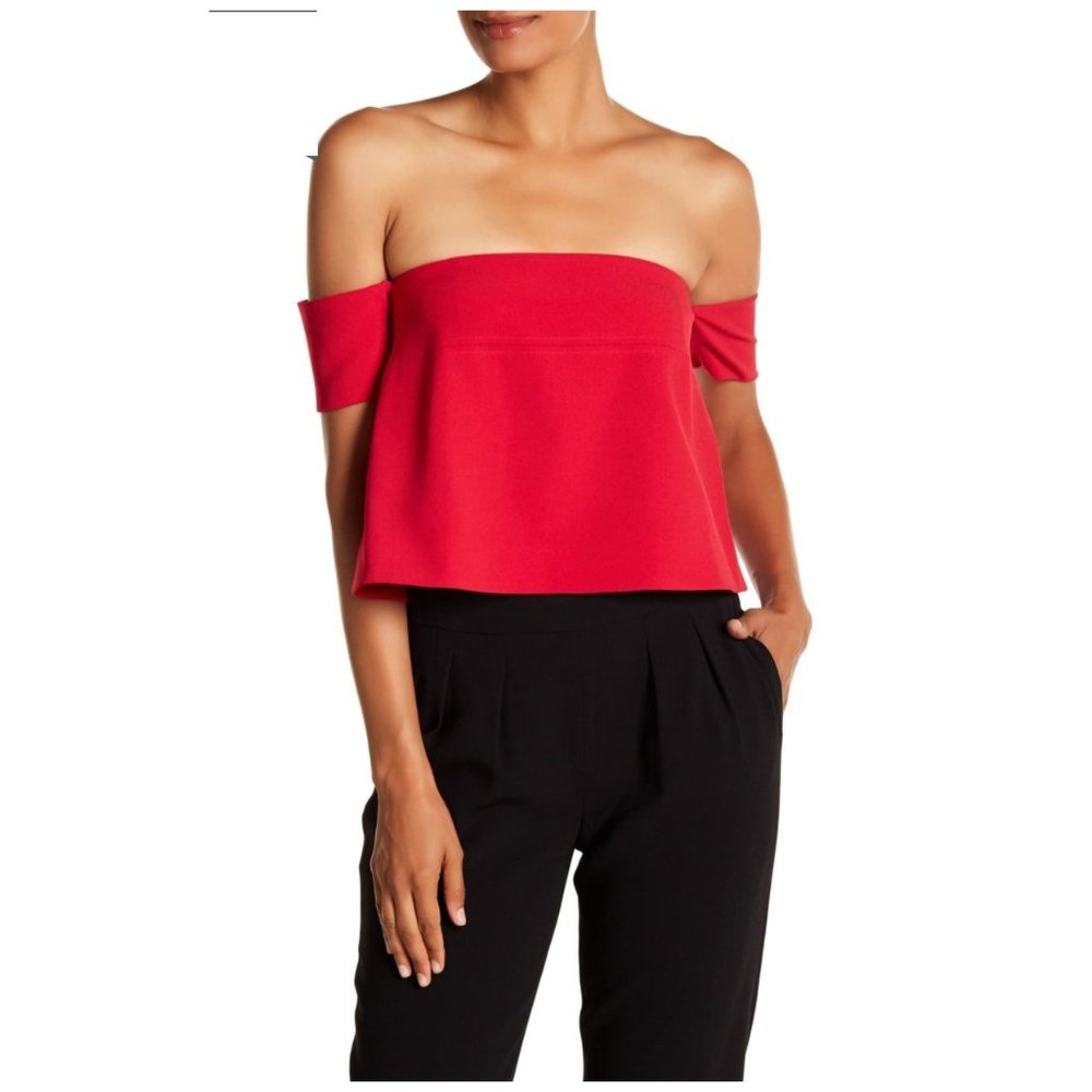 Worn Once Ramy Brook Lynn Off-the-Shoulder Blouse Red M